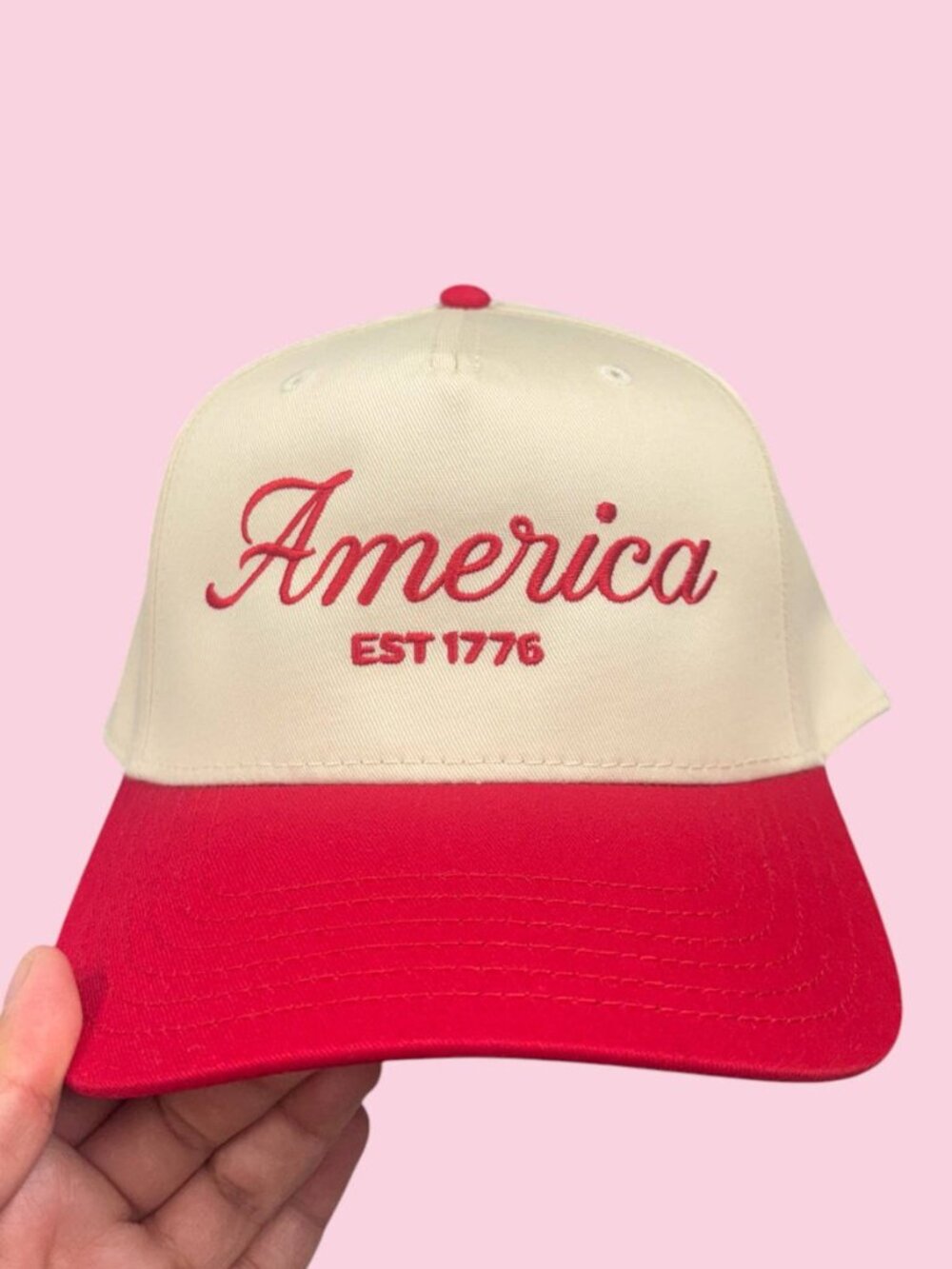 America Est 1776 Trucker Hat Embroidered Patriotic USA Snapback Cap Vintage Styl